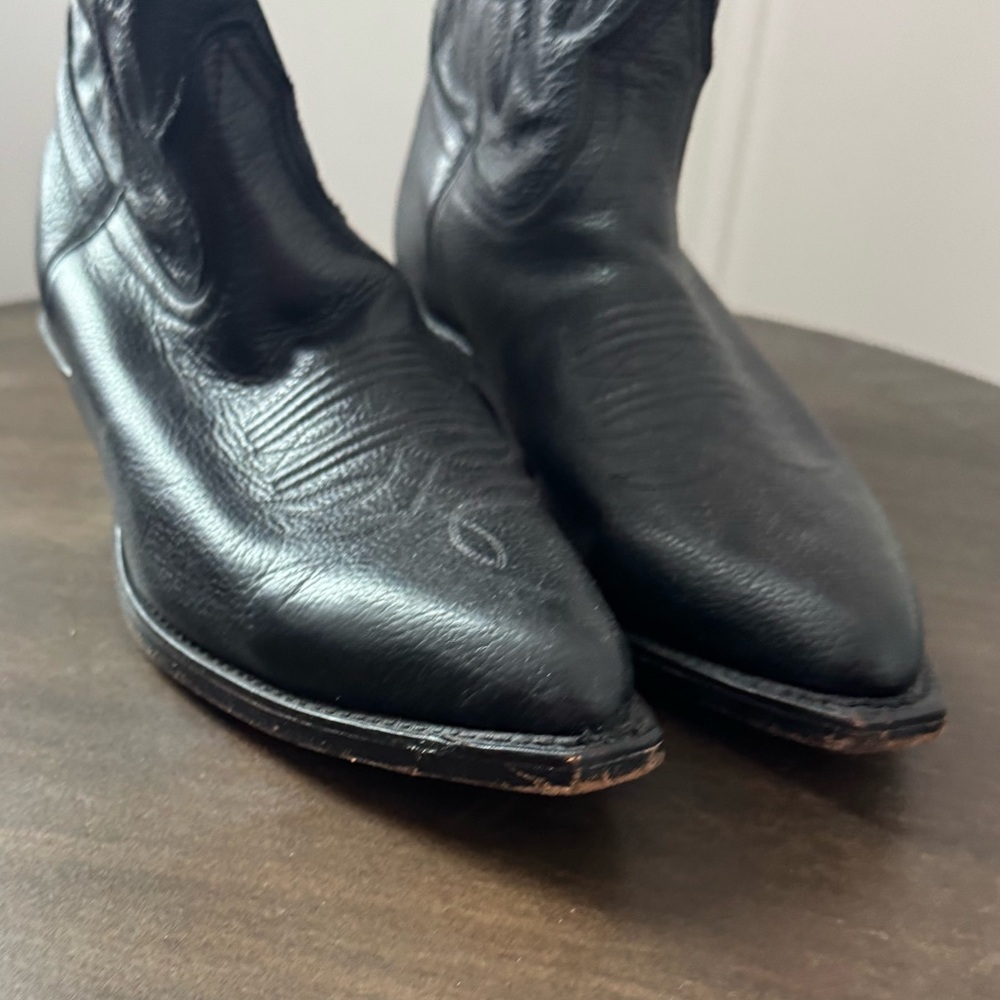 Boulet 1866 Black Leather Western Cowboy Boot - Men’s Size 9 - EUC - Picture 2 of 10